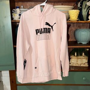 Puma Light Pink Hoodie with Black Logo